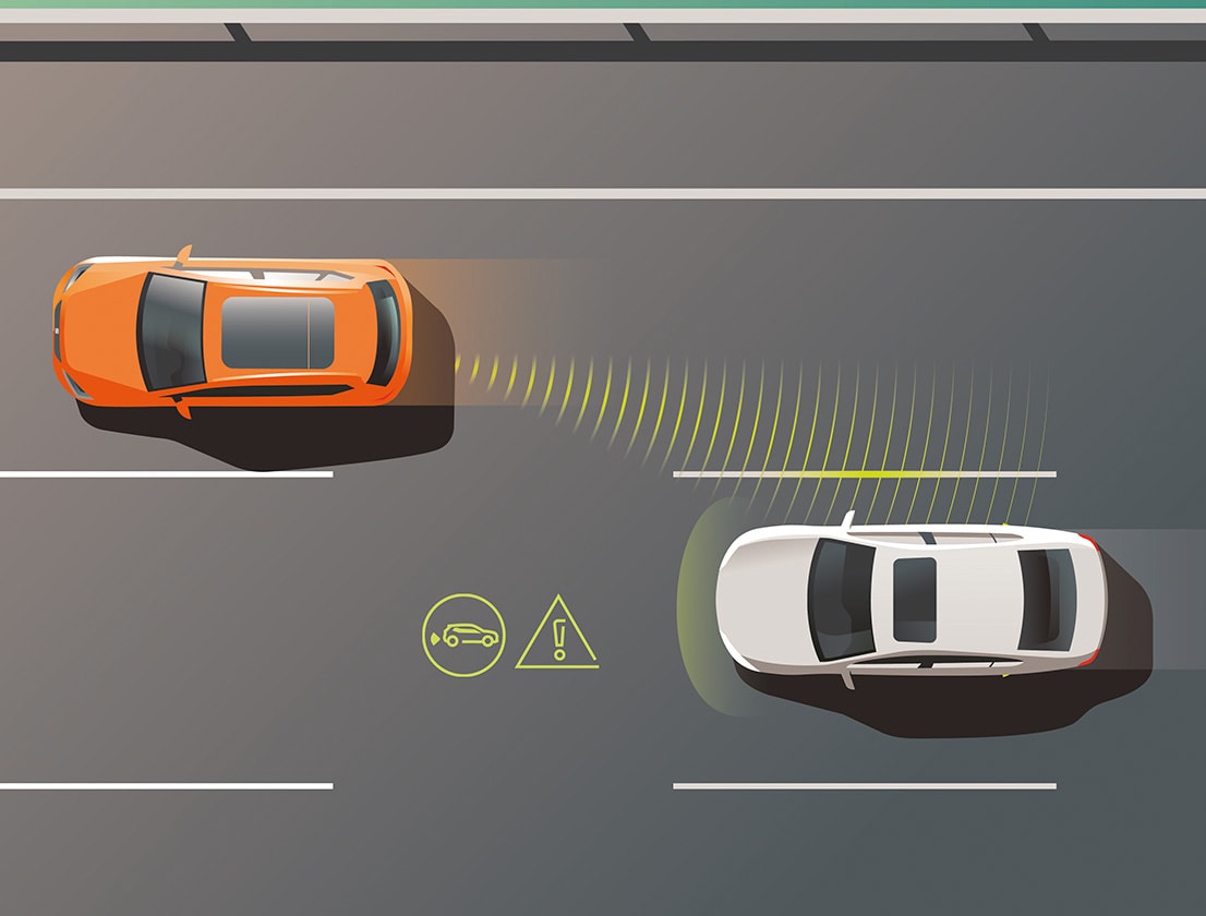 SEAT Tarraco ajaa lähellä toista autoa Side Assistin ollessa toiminnassa