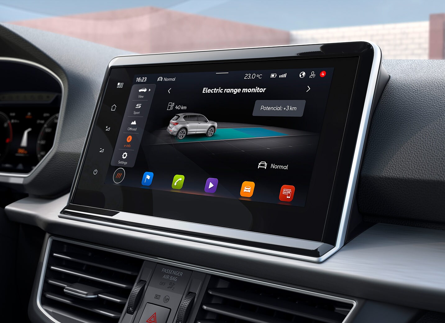 SEAT Tarraco e-HYBRID, Navi-järjestelmän näyttö