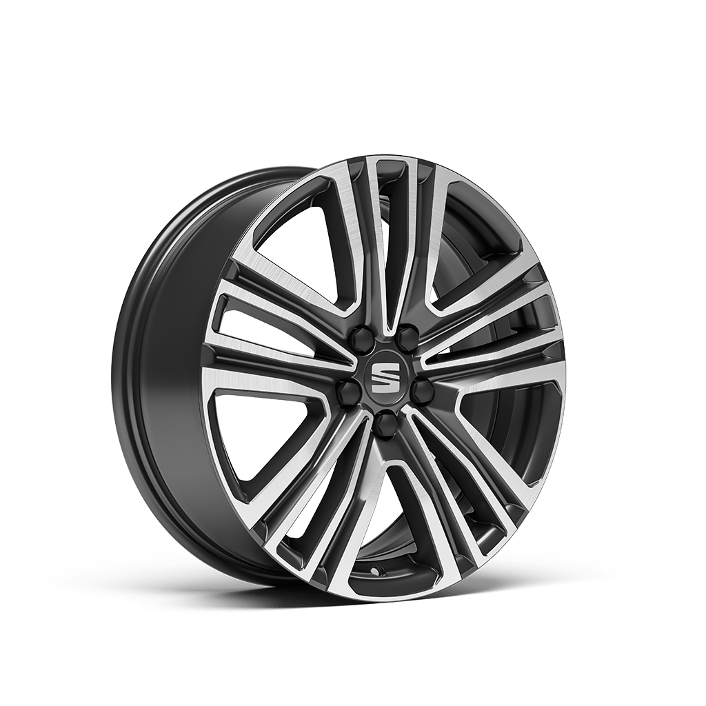 uusi seat arona dynamic 17" nuclear grey machined -kevytmetallivanteet